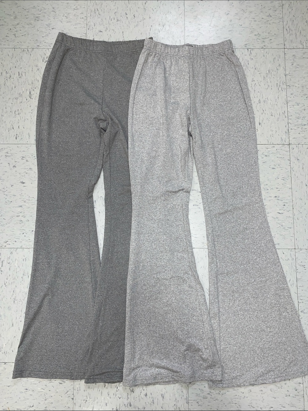 SHEIN Heather Gray Knit Lounge flare Pants - Petite XS pair bundle set